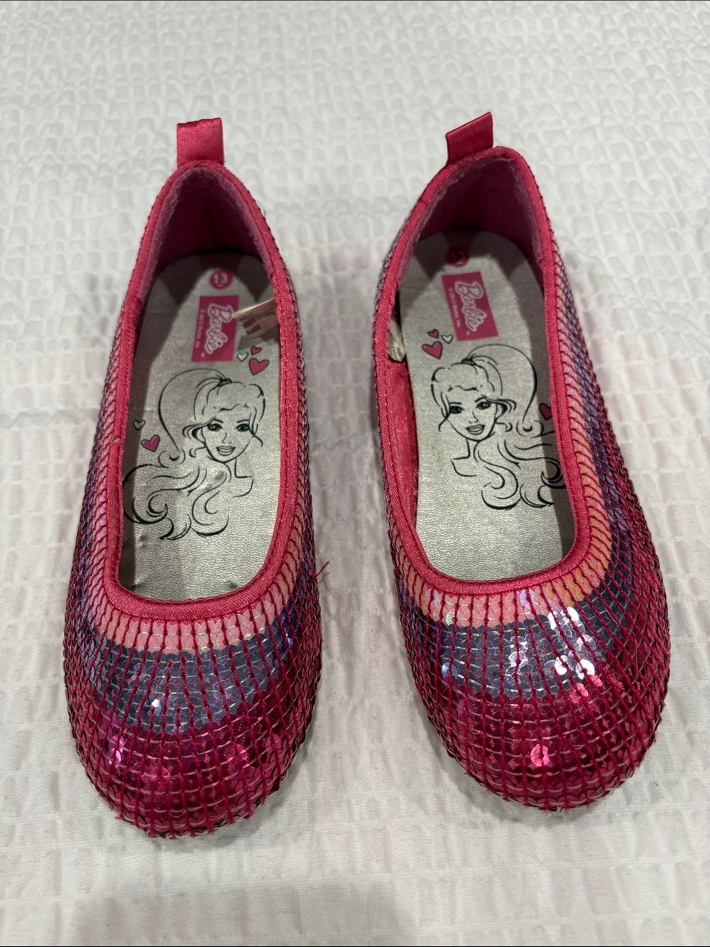 Barbie Pink Sequin Ballerina Flats for Kids
Size 13
